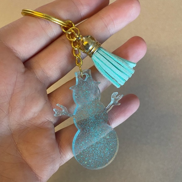 Handmade Christmas Keychain- Snowman - Picture 2 of 6